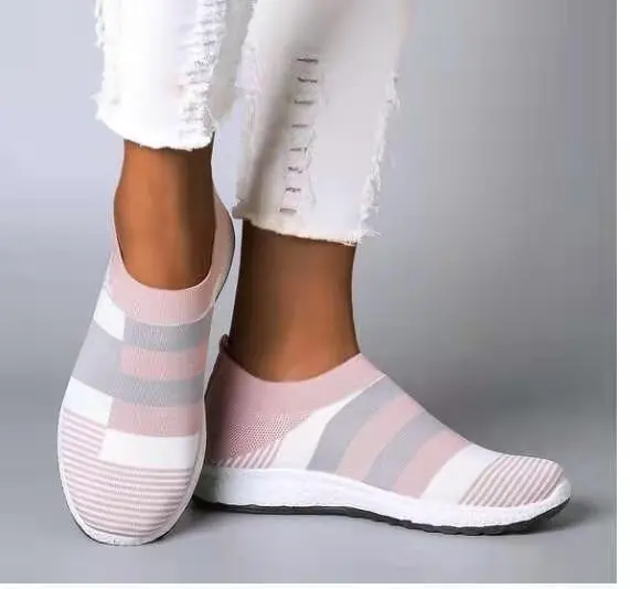 Women Shoes Flat Shoes Casual Sneakers Pink - Shop at LoveMi