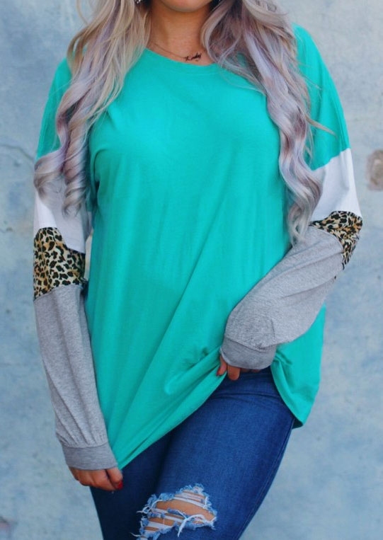 Title 1, Tricolor Leopard Sweatshirt