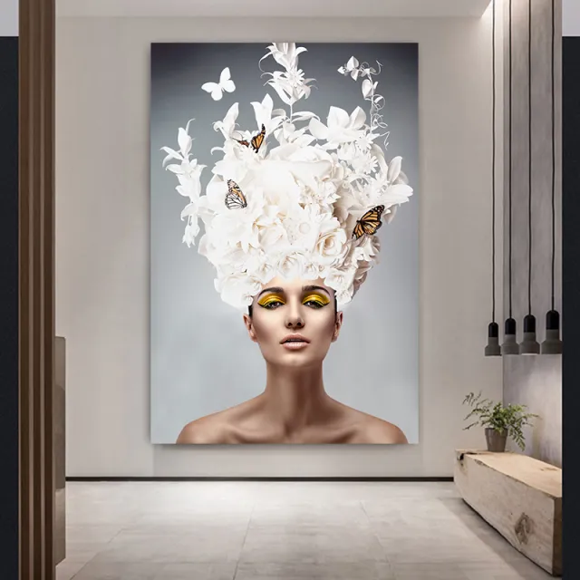Model character photography modern decorative painting White - Shop at LoveMi
