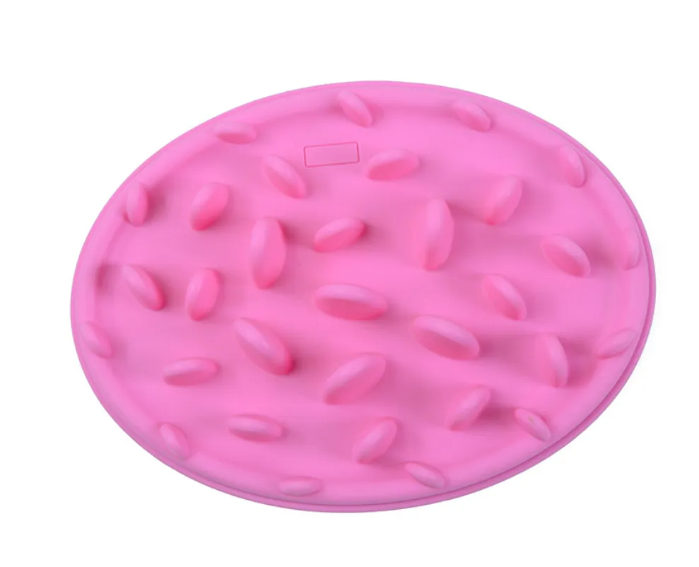 Dog licking plate mold - Style2 Pink 25X18Cm