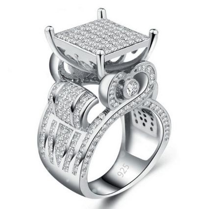 European and American fashion fine diamond ring