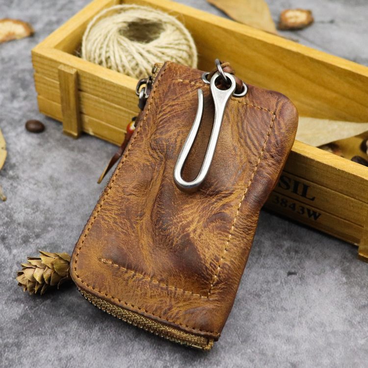 Hand-worn Vegetable-tanned Leather Key Case — foto 6