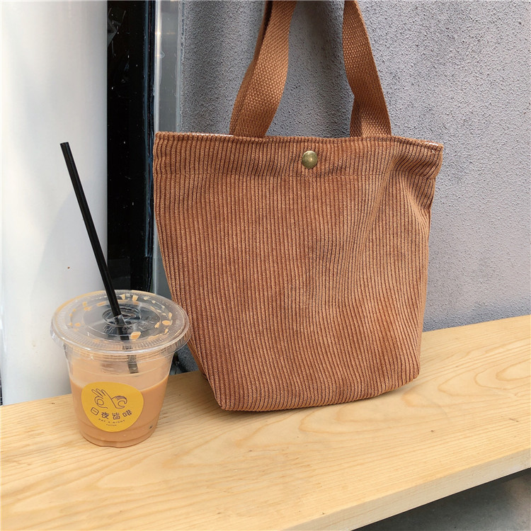 Corduroy Handbag Mini Bag Retro