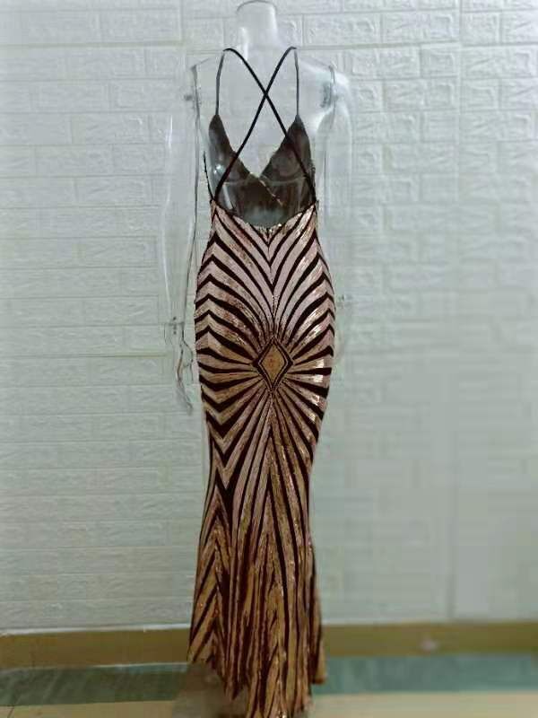 Sequin Backless Maxi Dress, picture 4 of 6