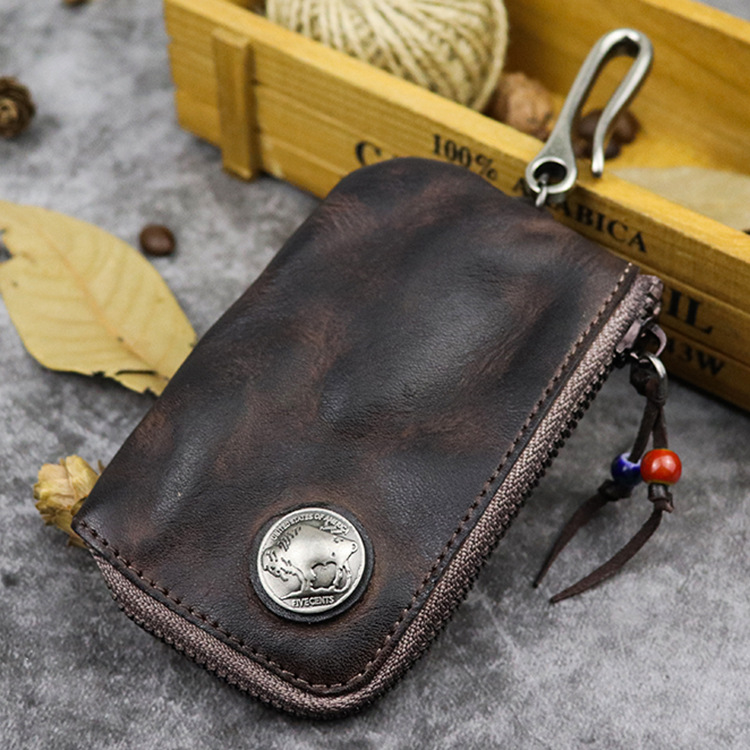 Hand-worn Vegetable-tanned Leather Key Case — foto 2