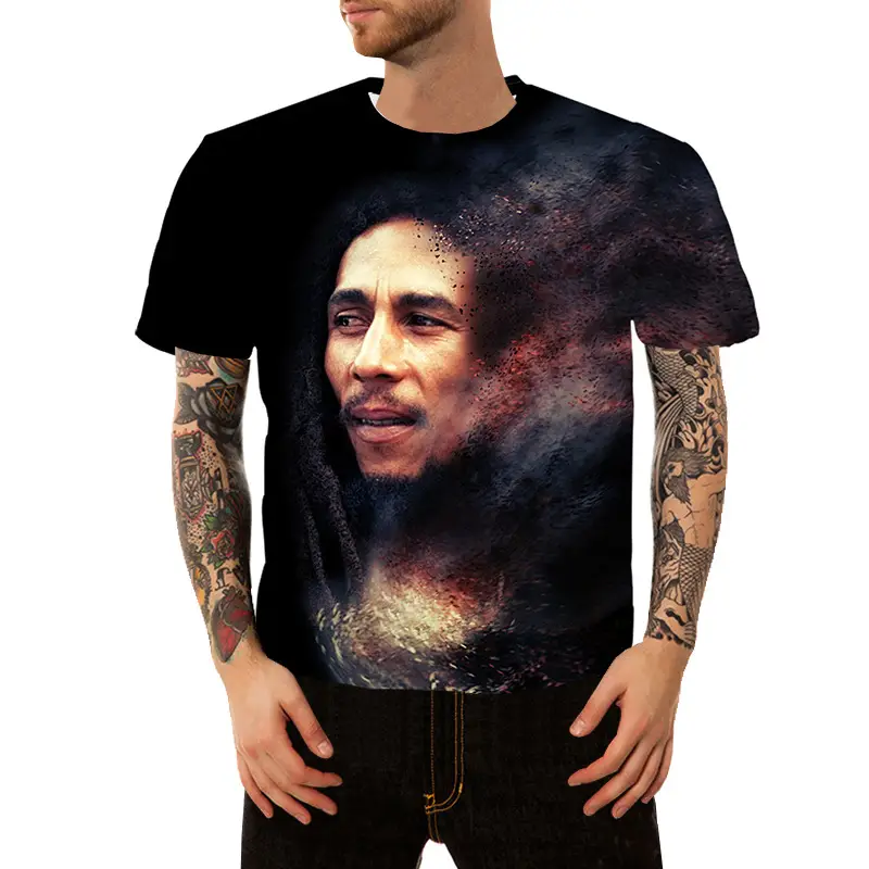 3D printed men and women couple T-shirt