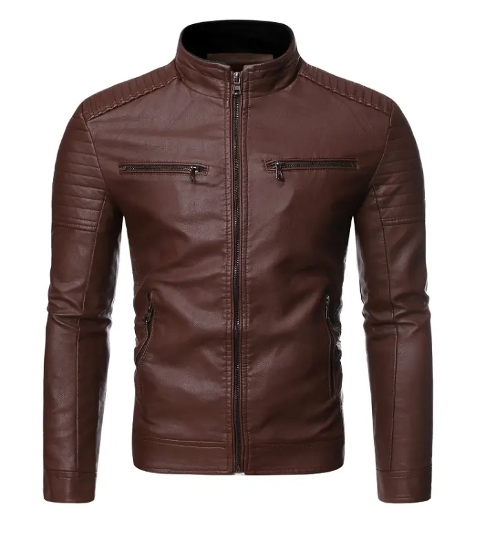 Zip Decorative Motorcycle Jacket