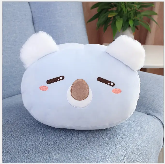 Cute cartoon down cotton winter warm pillow