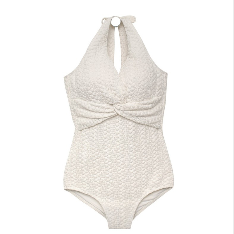 White twisted bikini