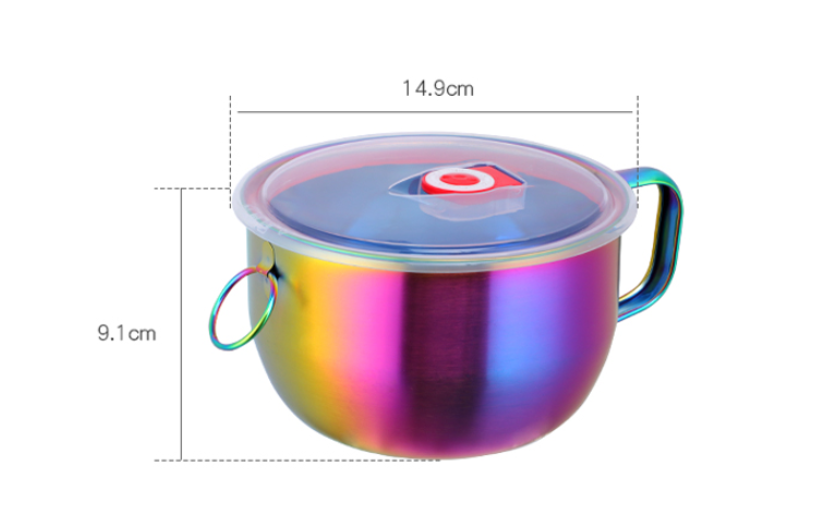 304 stainless steel bowl instant noodle artifact