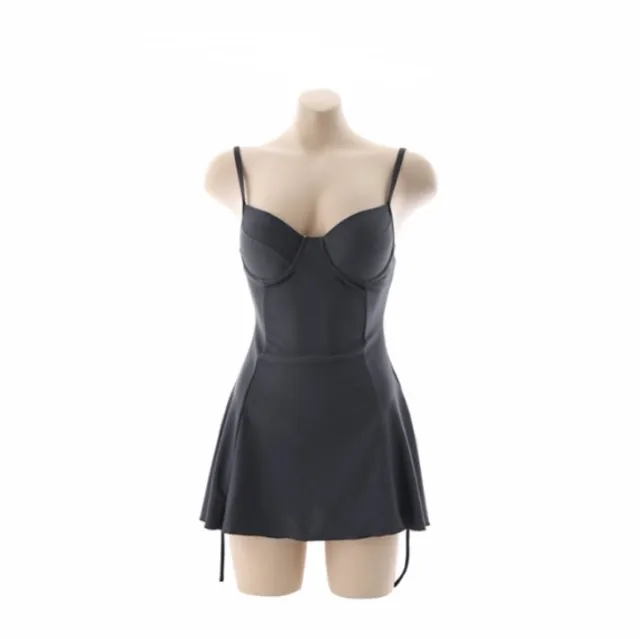 Low cut sling was thin skirt Black - Shop at LoveMi