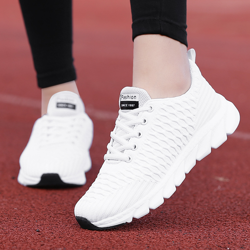 Student mesh round toe shoes white shoes