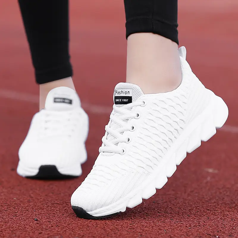 Student mesh round toe shoes white shoes