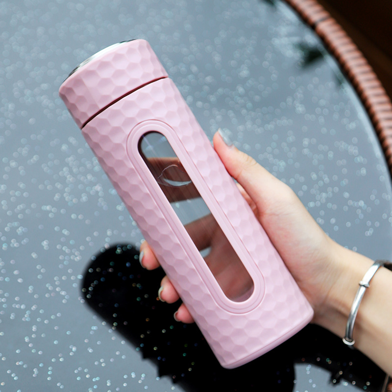 Tea cup girl portable plastic glass cup