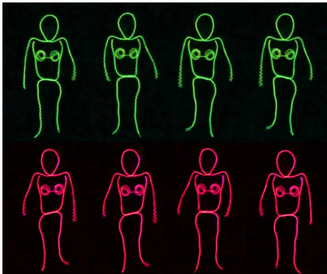 Beautiful girl stickman fluorescent dance performance props