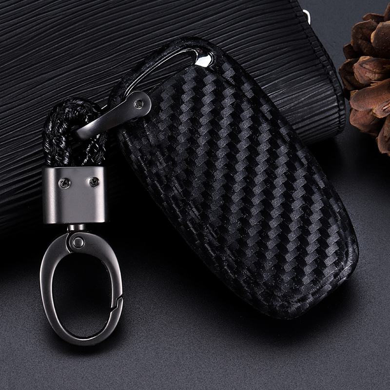 Car new carbon fiber silicone key case — foto 3