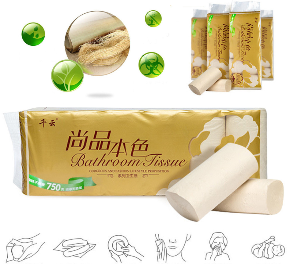 Bamboo pulp coreless paper