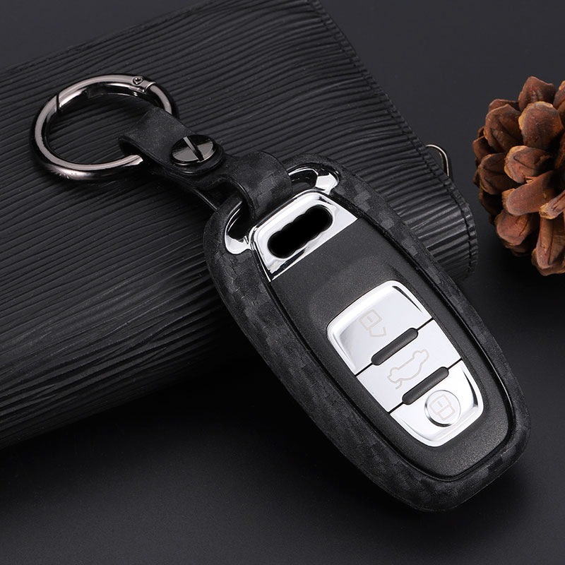 Round button key case