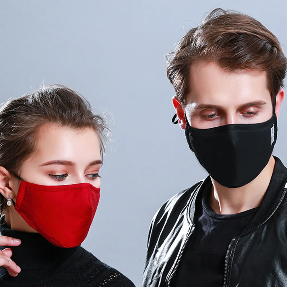 Cotton PM2.5 Black Mouth Mask Anti Dust Activated Carbon