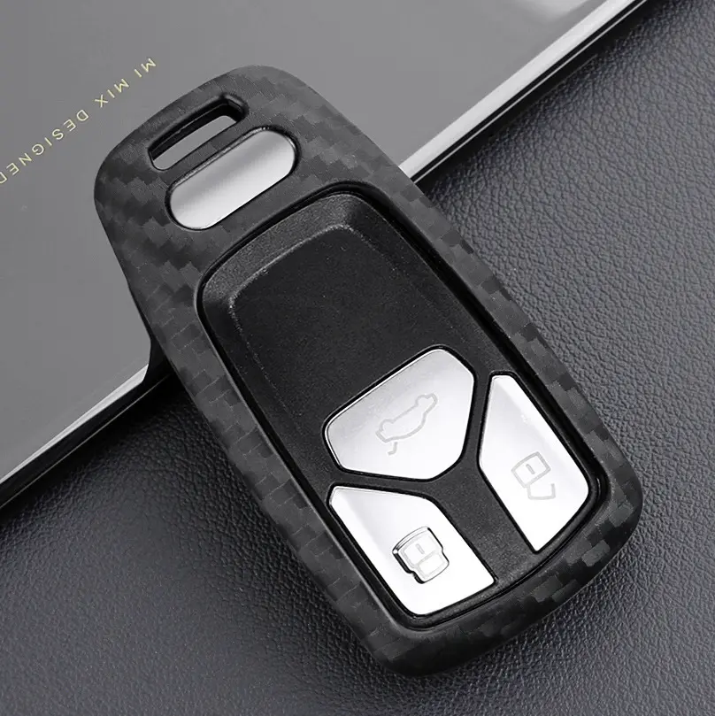 Carbon fiber silicone key case