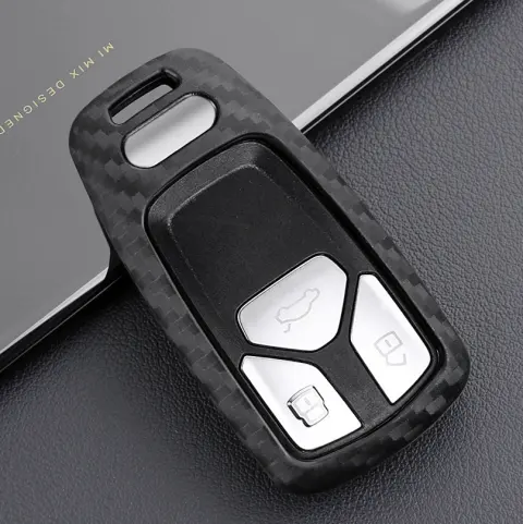 Carbon Fiber Silicone Key Case for Car