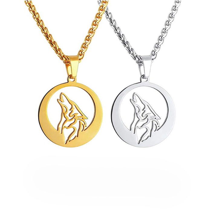 Wolf Head Pendant Necklace