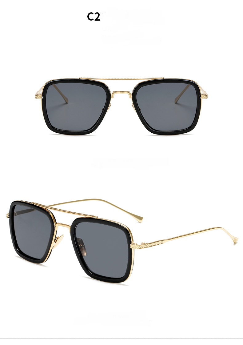 Title 10, New Fashion Sunglasses Men Metal Square Iron Ma...