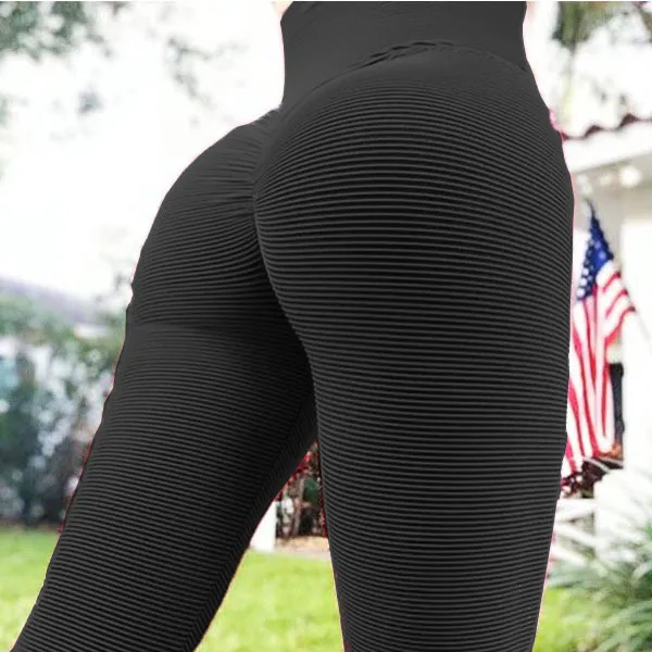 High Waist Tight Yoga Pants - Black