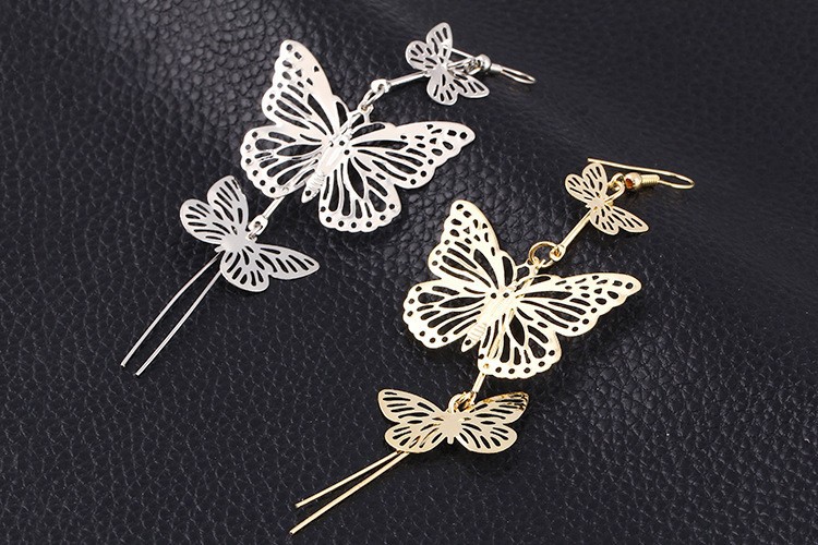 Tassel butterfly earrings