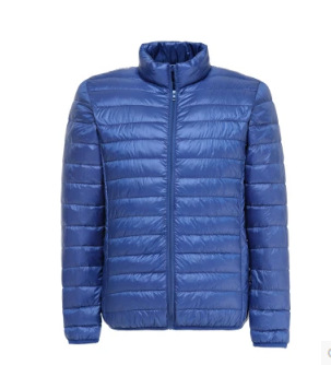 Lightweight down jacket with slim collar