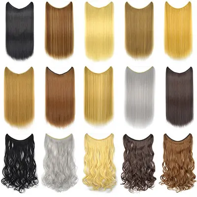 22 Inches Invisible Wire No Clips in Hair Extensions