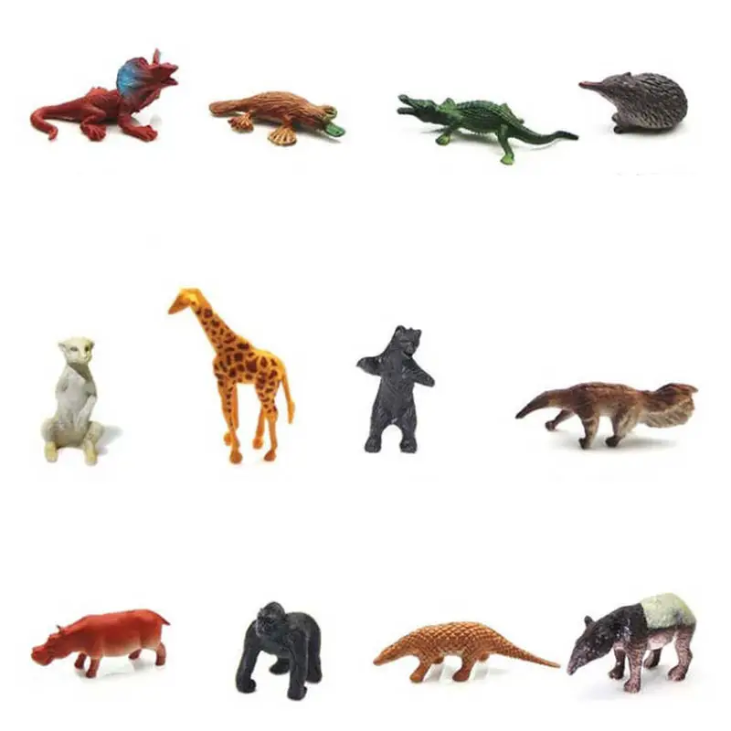 53pcs/set Mini Animal World Toy Set