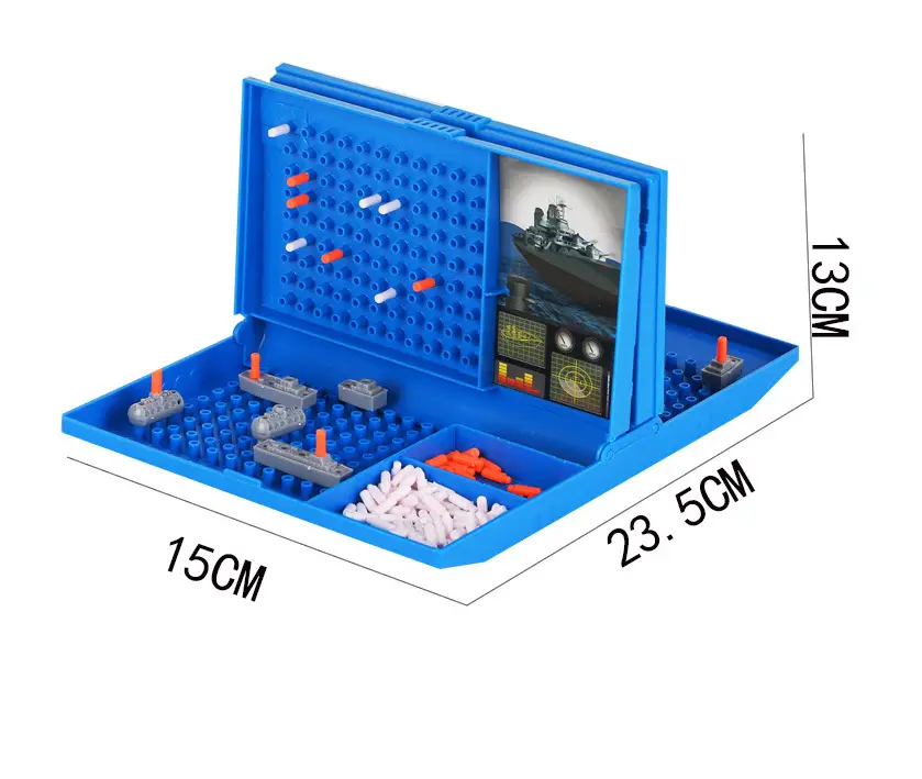 Duel game warship chess building blocks