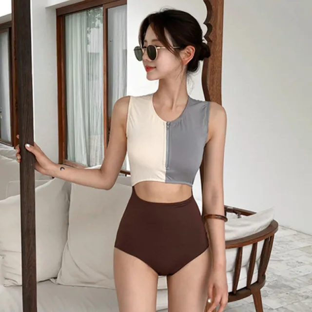Triangle one piece swimsuit Grey - Shop at LoveMi