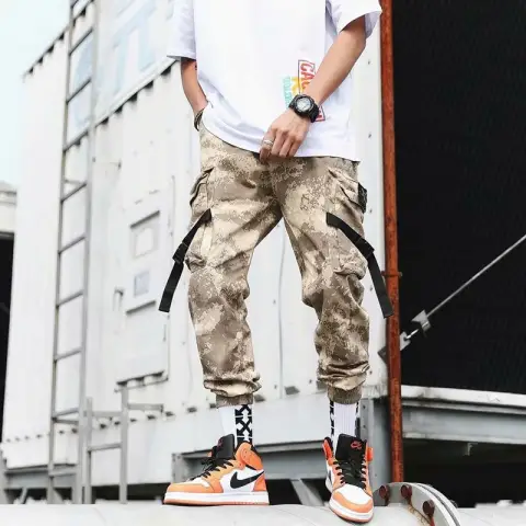 Men's Camouflage Cargo Pants Loose Harem