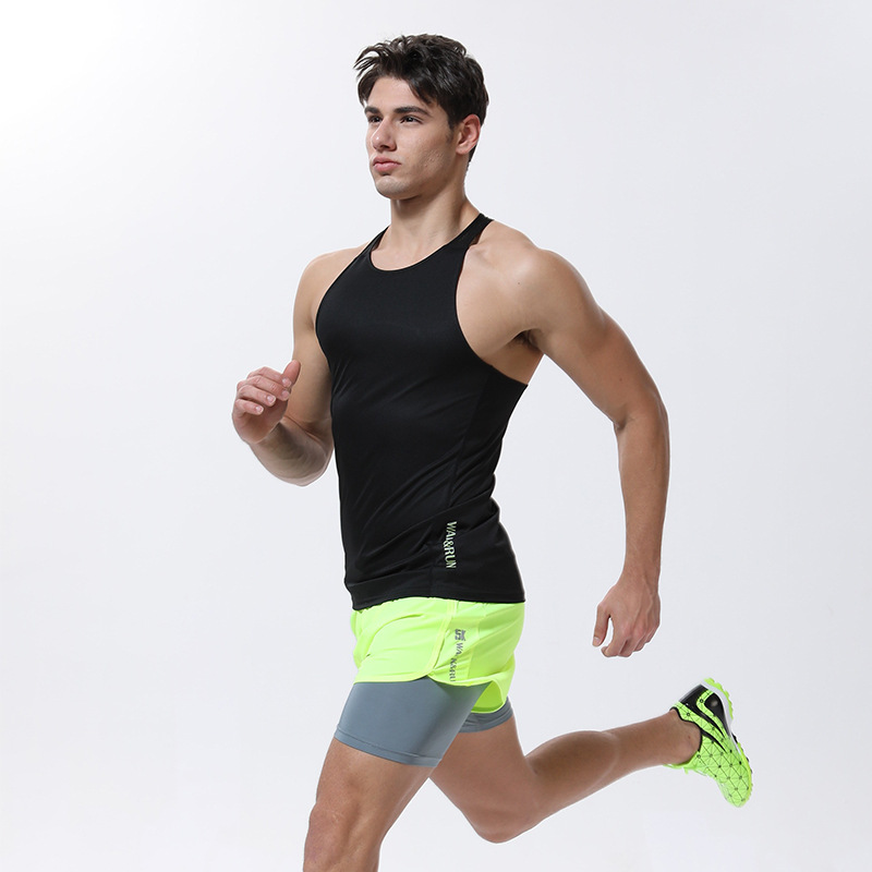 Marathon running vest T-shirt men's sleeveless