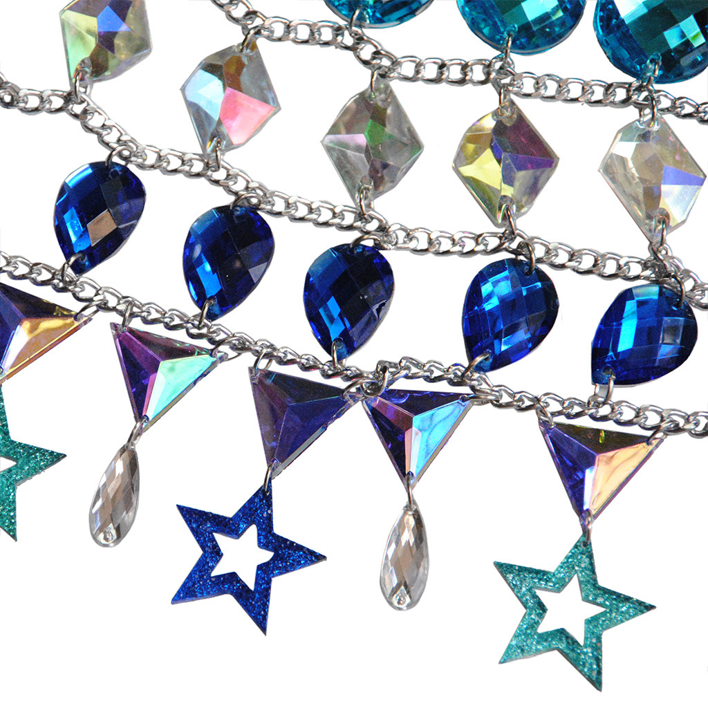 European and American cross-border new sexy nightclub body chain fashion hanging neck suit female multi-layer stitching five-pointed star waist chain