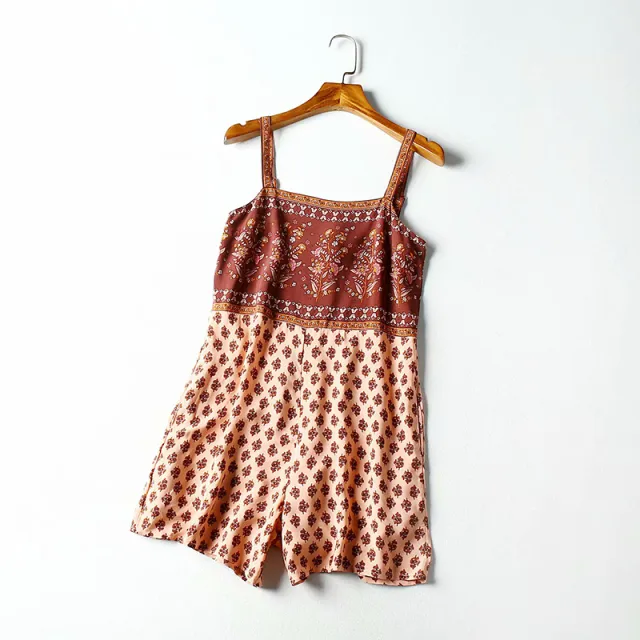 Printed slings overalls Red - Shop at LoveMi