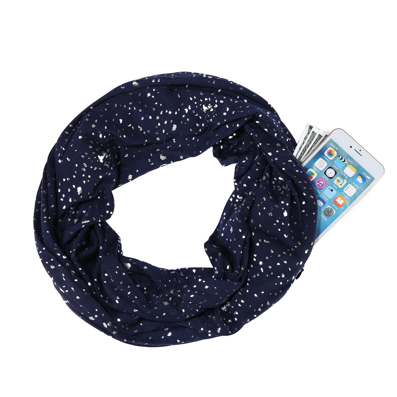 Zip pocket scarf
