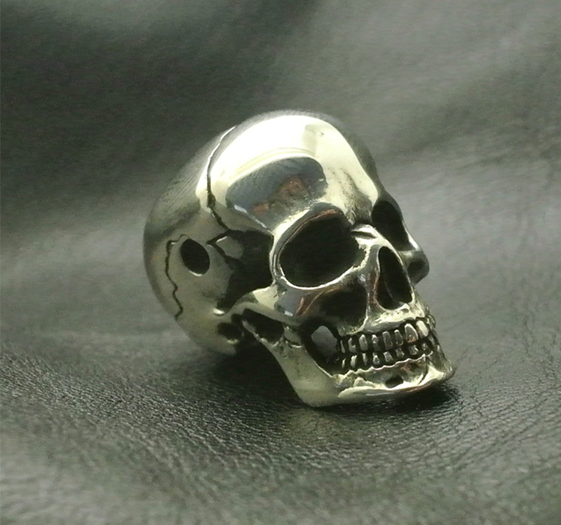 Copper Brass Polishing Skull Head DIY Pendant White Copper - Shop at LoveMi