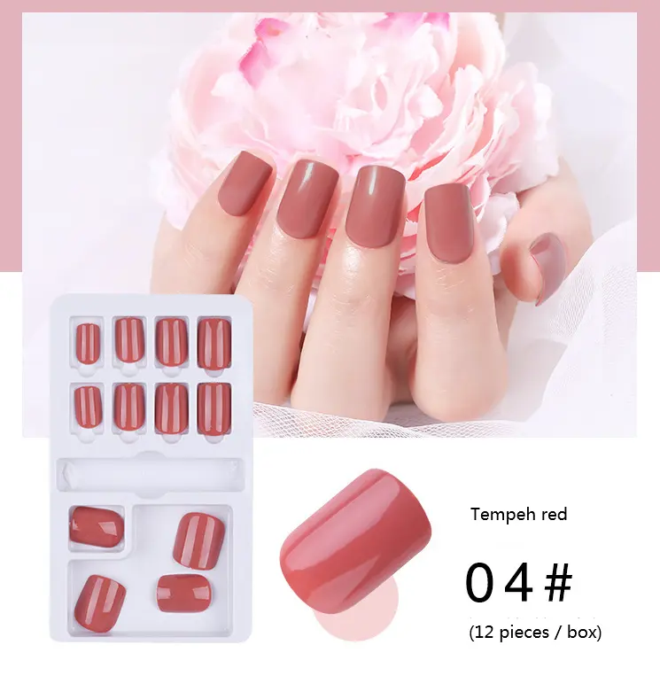 Wear nails pure color nail art fake