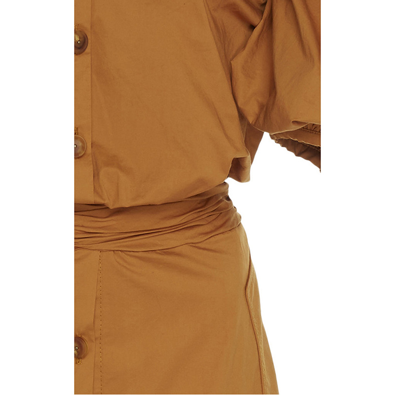 V-neck sexy dress with lantern sleeves