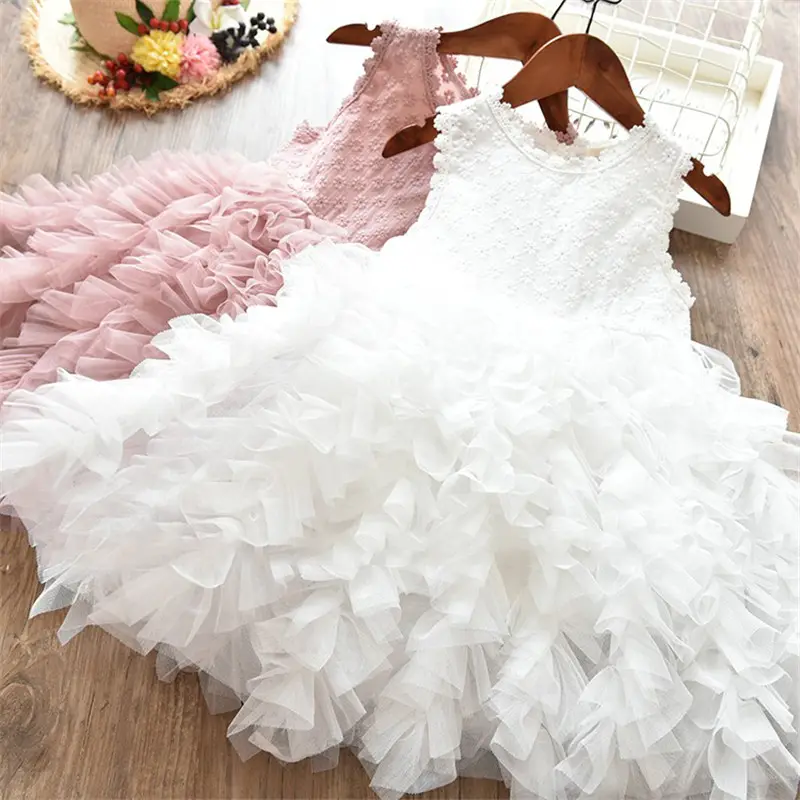 Dress Sleeveless Girl Summer Puff