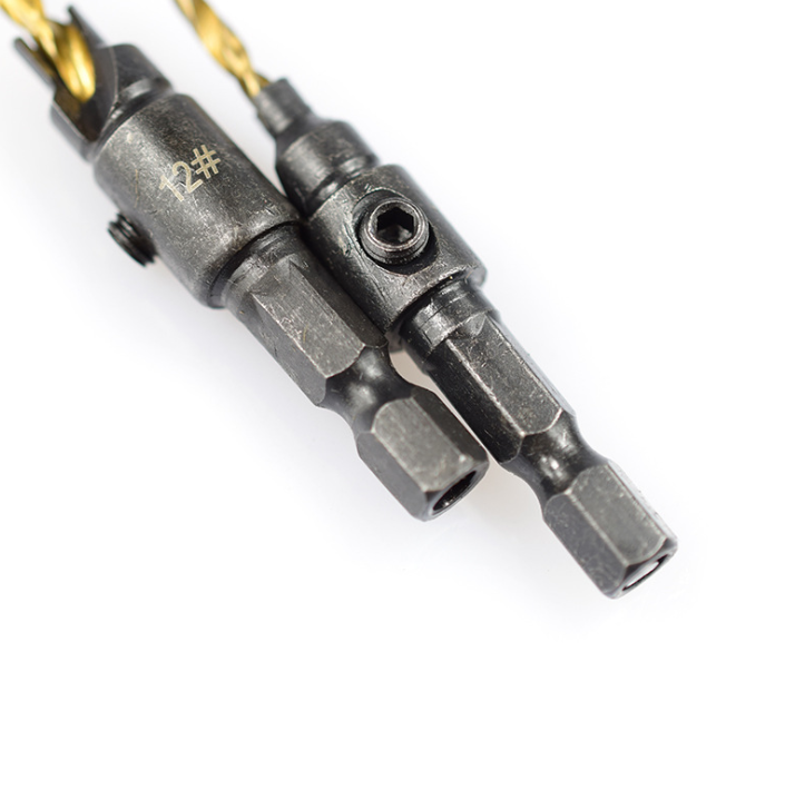 Woodworking countersink drill titanium set 5 pieces