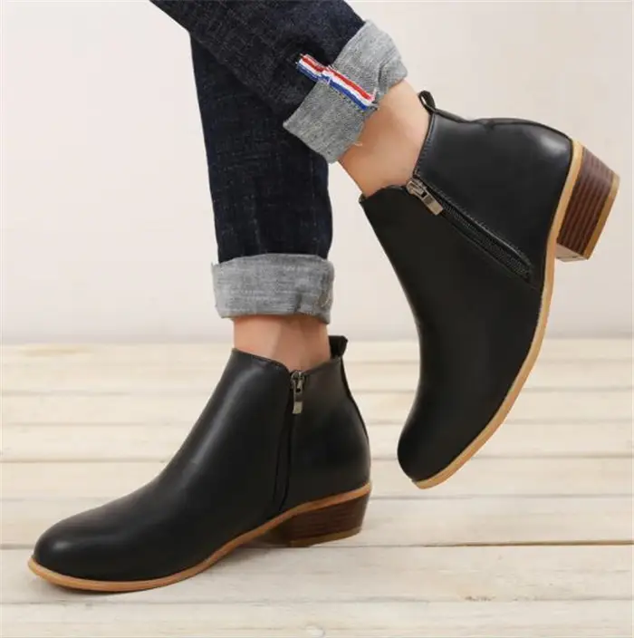 Spring Autumn New Woman Boots Low Heels