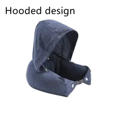 U-shaped pillow latex neck pillow - Navy A - View 1