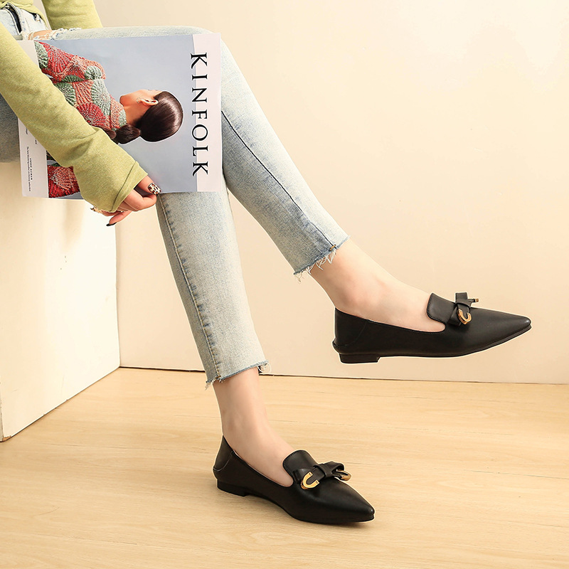 Women's shoes casual belt buckle soft two small shoes