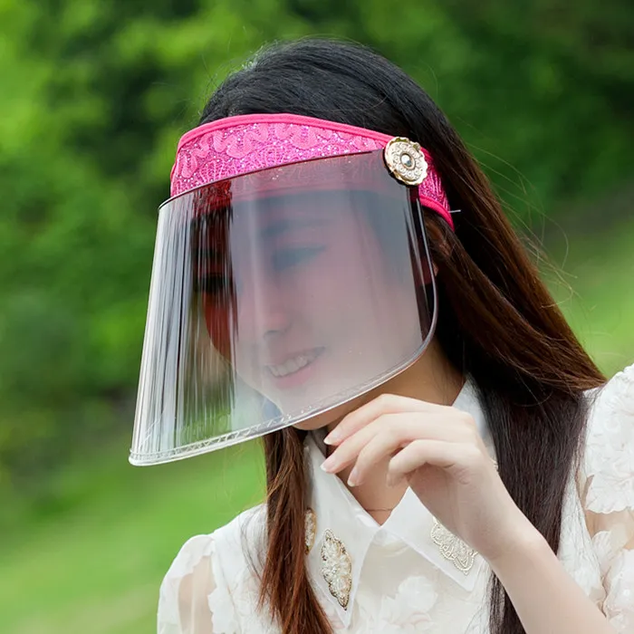Sun protection lens sun hat - Rose Red