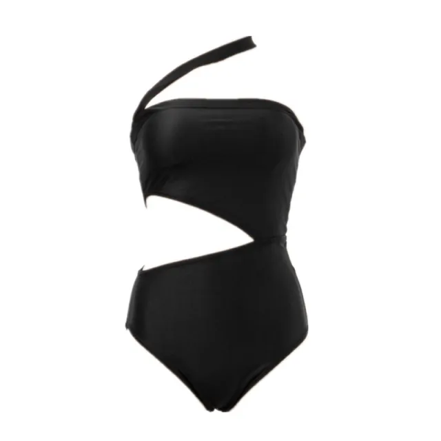 One Shoulder Gather Bikini Black - Shop at LoveMi