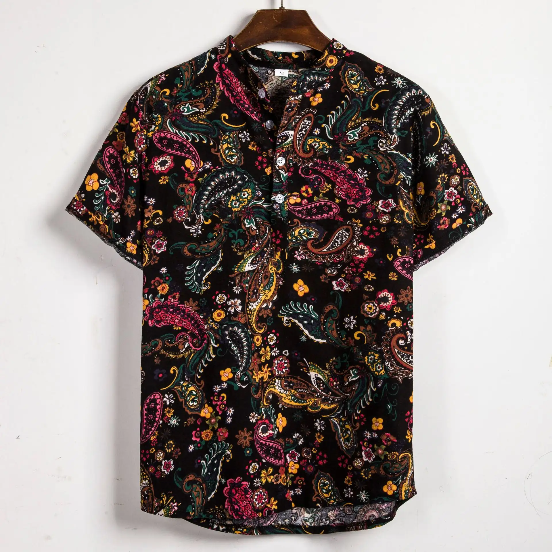 Printed oversized short sleeve shirt